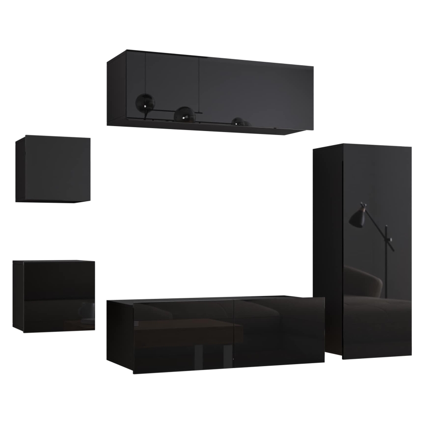 Väggskåp CALABRINI 34x105 cm svart