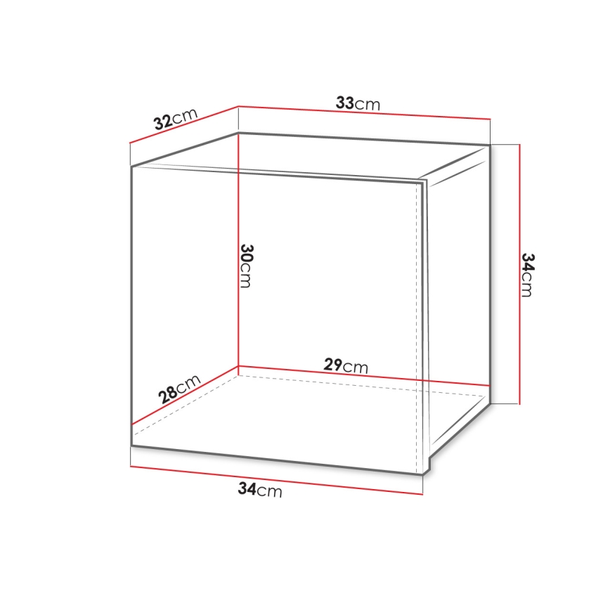 Väggskåp CALABRINI 34x34 cm vit