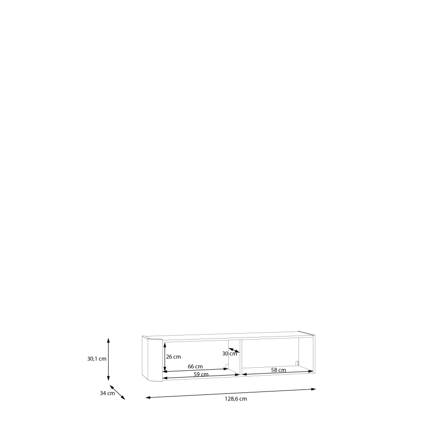 Väggskåp INAR brun