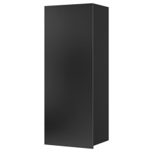 Väggskåp PAVO 117x45 cm skinande svart/matt svart