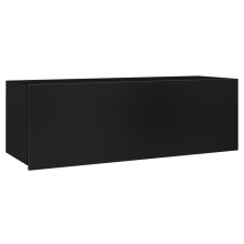 Väggskåp PAVO 35x105 cm skinande svart/matt svart