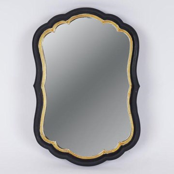Väggspegel 34,5x23,2 cm svart/guld