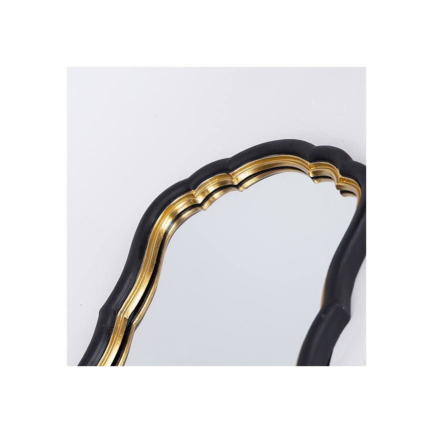 Väggspegel 34,5x23,2 cm svart/guld