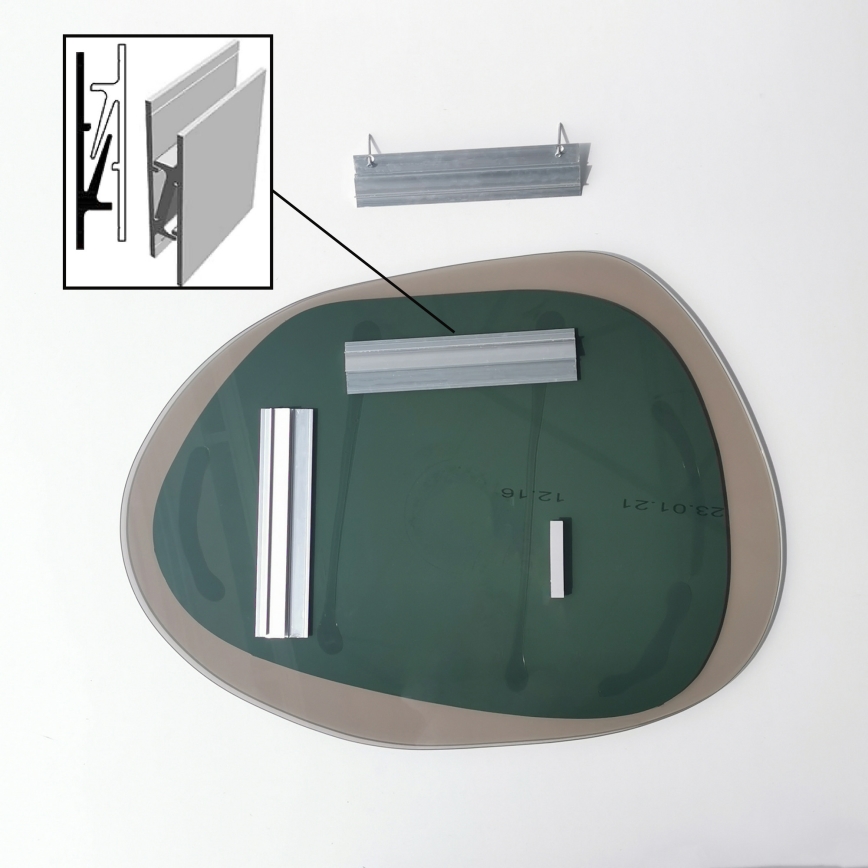 Väggspegel AQUA 55x75 cm brons