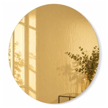 Väggspegel HOUSEVITAMIN, Ø 80 cm, guldfärgad