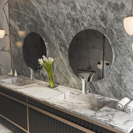 Väggspegel ONEAS Ø 70 cm silver