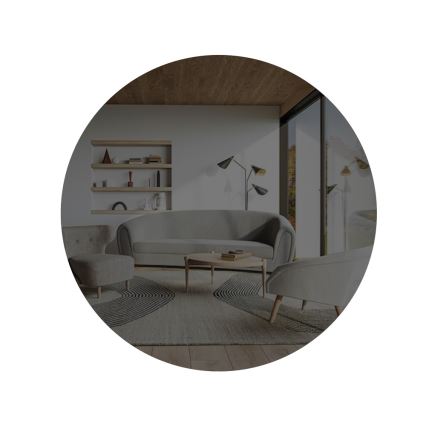 Väggspegel ONEAS Ø 70 cm silver