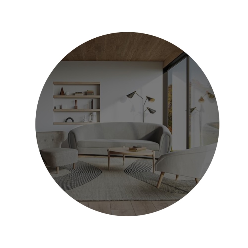 Väggspegel ONEAS Ø 70 cm silver