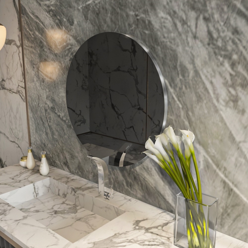 Väggspegel ONEAS Ø 70 cm silver