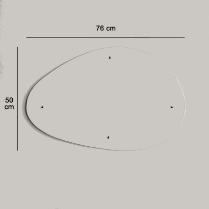 Väggspegel PORTO 50x76 cm oval