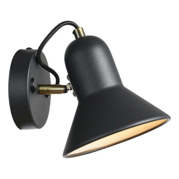 Väggspot ASTAMA 1xE27/40W/230V svart/mässing