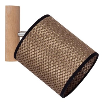 Väggspot BENITA 1xE27/25W/230V brun/ek