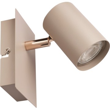 Väggspotlampa EVALO 1xGU10/10W/230V beige/guld