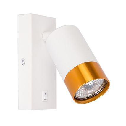 Väggspotlight 1xGU10/35W/230V vit/gyllene