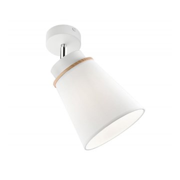 Väggspotlight AGUSTINO 1xE27/60W/230V vit/bok