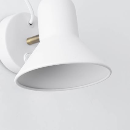 Väggspotlight ASTAMA 1xE27/40W/230V vit/mässing