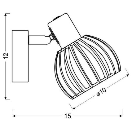 Väggspotlight ATARRI 1xE14/25W/230V