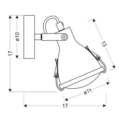 Väggspotlight CRODO 1xE14/40W/230V