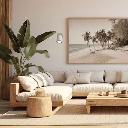 Väggspotlight DEMIA 1xGU10/8W/230V beige