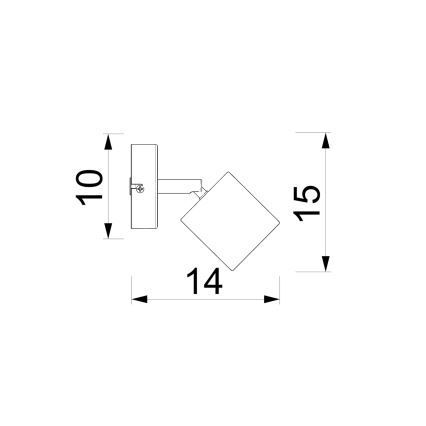 Väggspotlight DEMIA 1xGU10/8W/230V beige