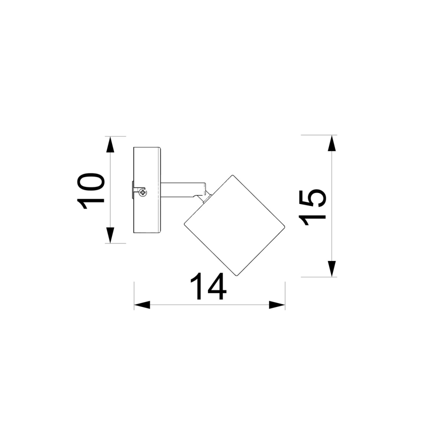 Väggspotlight DEMIA 1xGU10/8W/230V beige