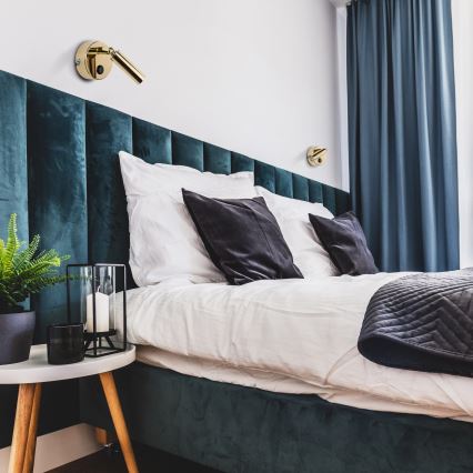 Väggspotlight ENZO 1xG9/8W/230V guld