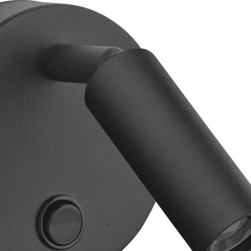 Väggspotlight ENZO 1xG9/8W/230V svart