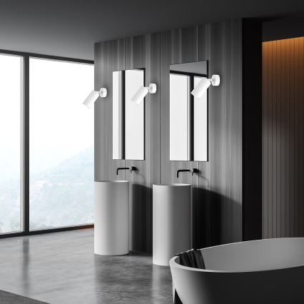 Väggspotlight HUDSON 1xGU10/8W/230V vit