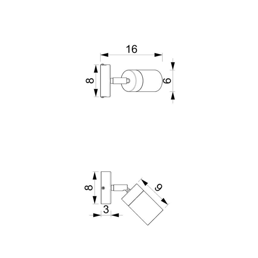 Väggspotlight JOKER 1xGU10/25W/230V blå