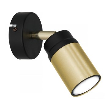 väggspotlight NEST 1xGU10/8W/230V svart/mässing