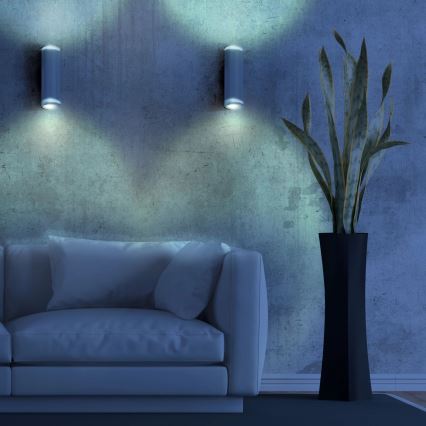 Väggspotlight PARIS 2xGU10/10W/230V vit