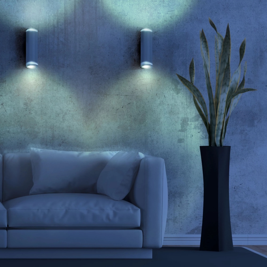 Väggspotlight PARIS 2xGU10/10W/230V vit