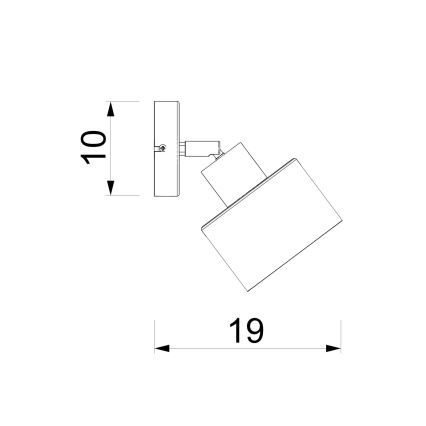 Väggspotlight PARKLA 1xE27/15W/230V svart/guld