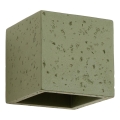 Väggspotlight QUAD 1xG9/8W/230V betong/grön