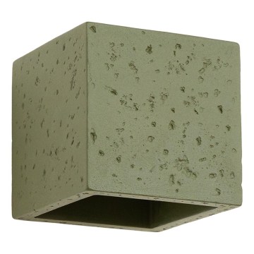 Väggspotlight QUAD 1xG9/8W/230V betong/grön