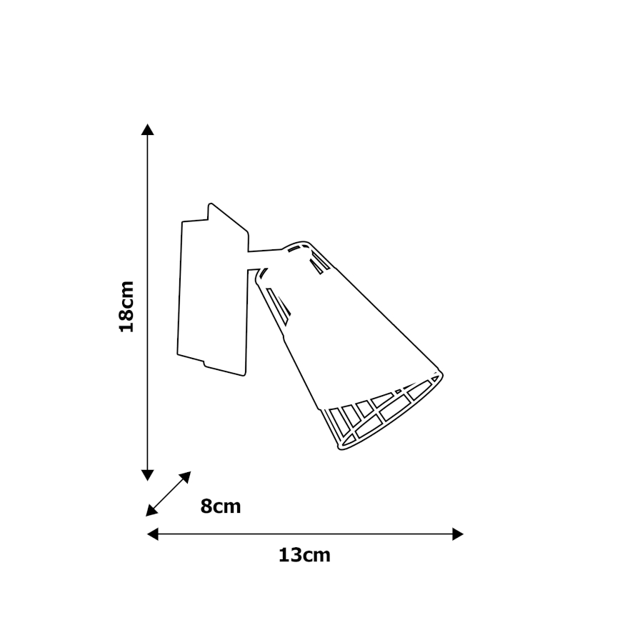 Väggspotlight RICK 1xE14/40W/230V