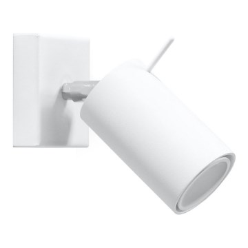 Väggspotlight RING 1xGU10/10W/230V vit