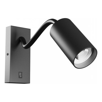 Väggspotlight SQUALLA VARIOSA 1xGU10/10W/230V svart