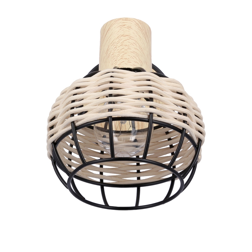 Väggspotlight TAJGA 1xE14/40W/230V rotting/svart