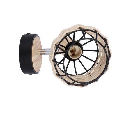 Väggspotlight TAJGA 1xE14/40W/230V rotting/svart