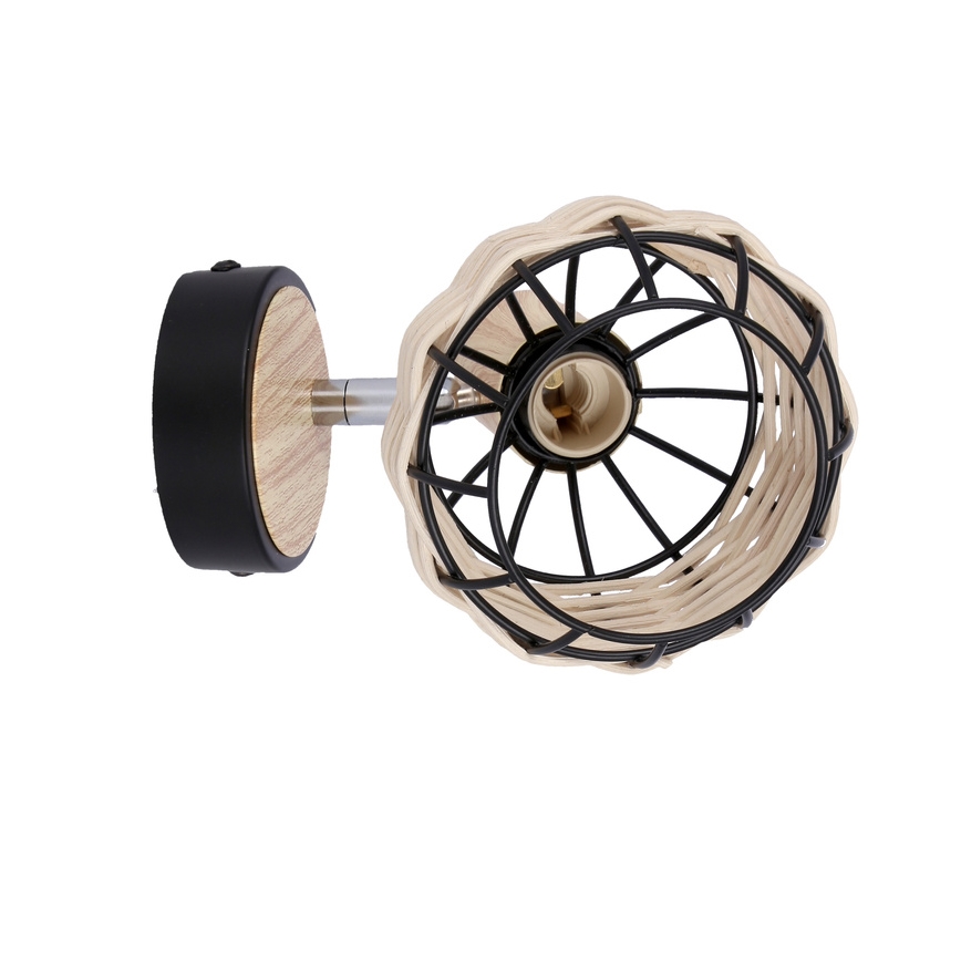 Väggspotlight TAJGA 1xE14/40W/230V rotting/svart