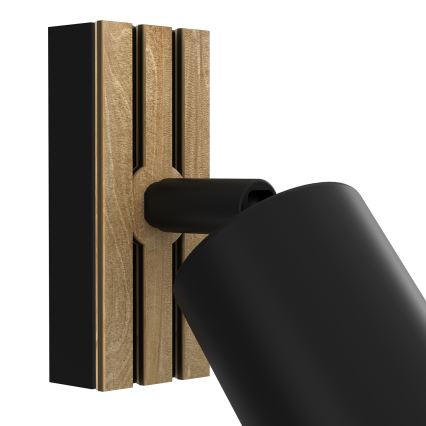 Väggspotlight TERRA 1xGU10/8W/230V svart/ek