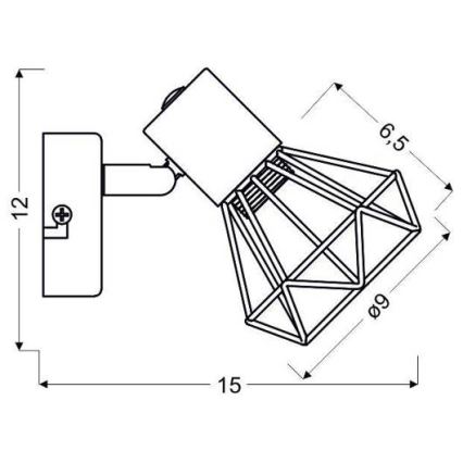 Väggspotlight VERVE 1xE14/40W/230V