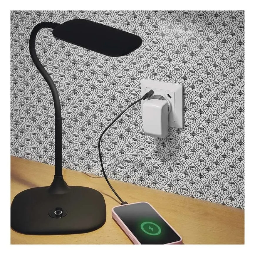 Vägguttag med USB-A och USB-C