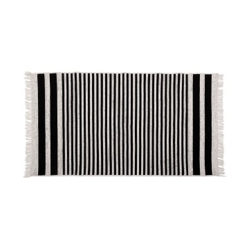 Vändbar matta KILIM GOLD 60x120 cm svart/vit
