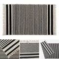 Vändbar matta KILIM GOLD 80x150 cm svart/vit