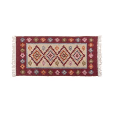 Vändbar orientalisk kelimmatta KILIM 80x150 cm röd/beige