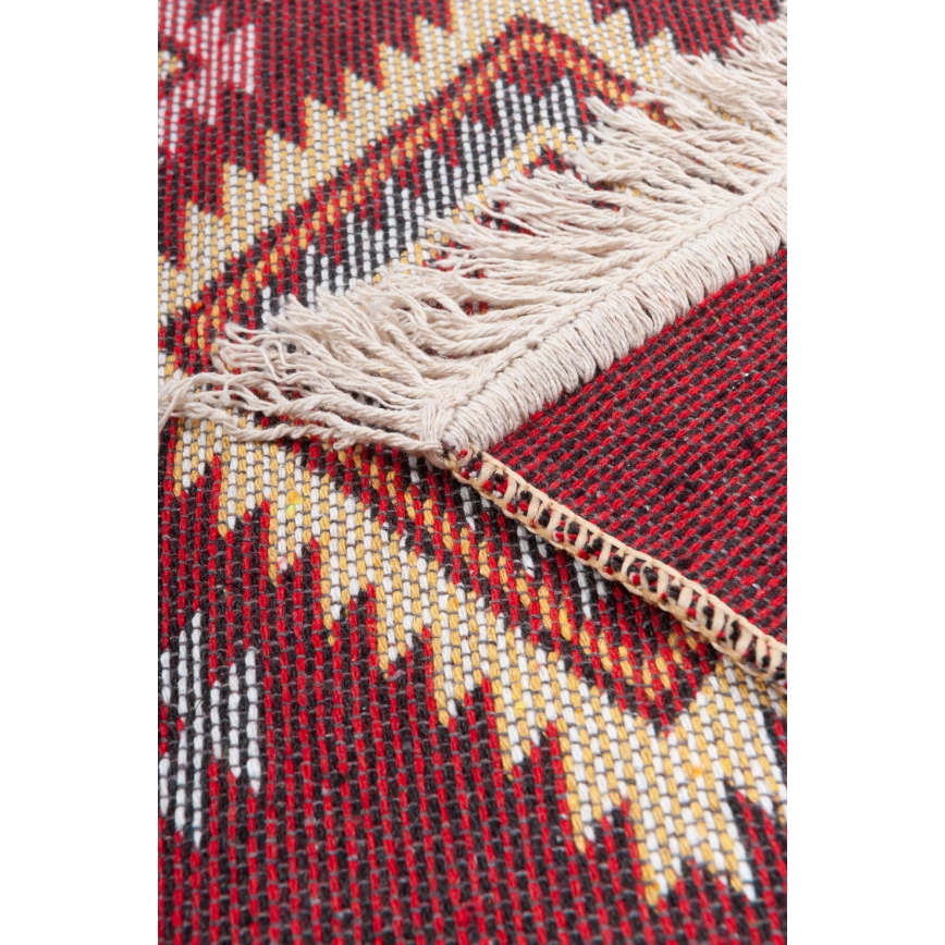 Vändbar orientalisk kelimmatta KILIM 80x150 cm röd/beige