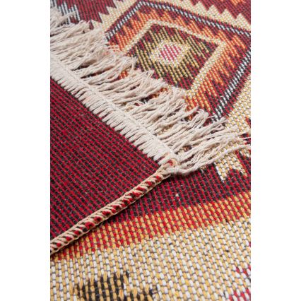 Vändbar orientalisk kelimmatta KILIM 80x150 cm röd/beige
