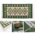 Vändbar orientalisk matta KILIM 80x150 cm grön/beige